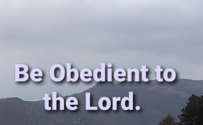 Stay focused on the Lord, be Obedient, let Him be in charged in your&nbsp;life.
